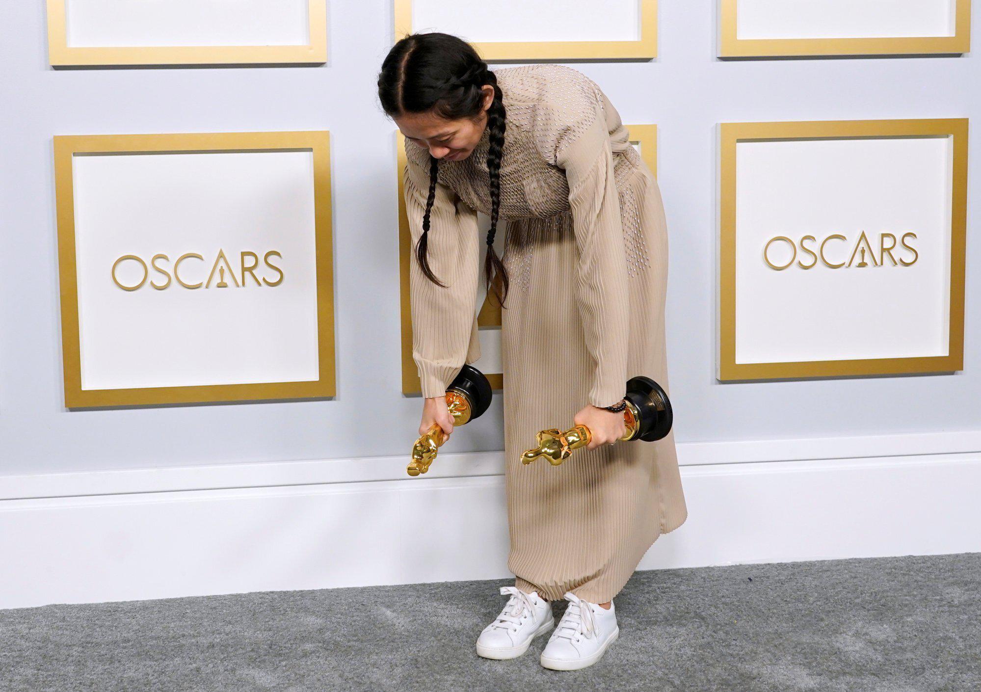 Get Chloe Zhao's Oscar Look: Best White Sneakers for Spring