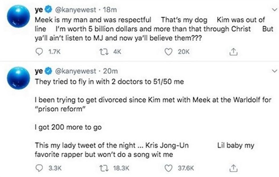 Kanye Meek mill tweet