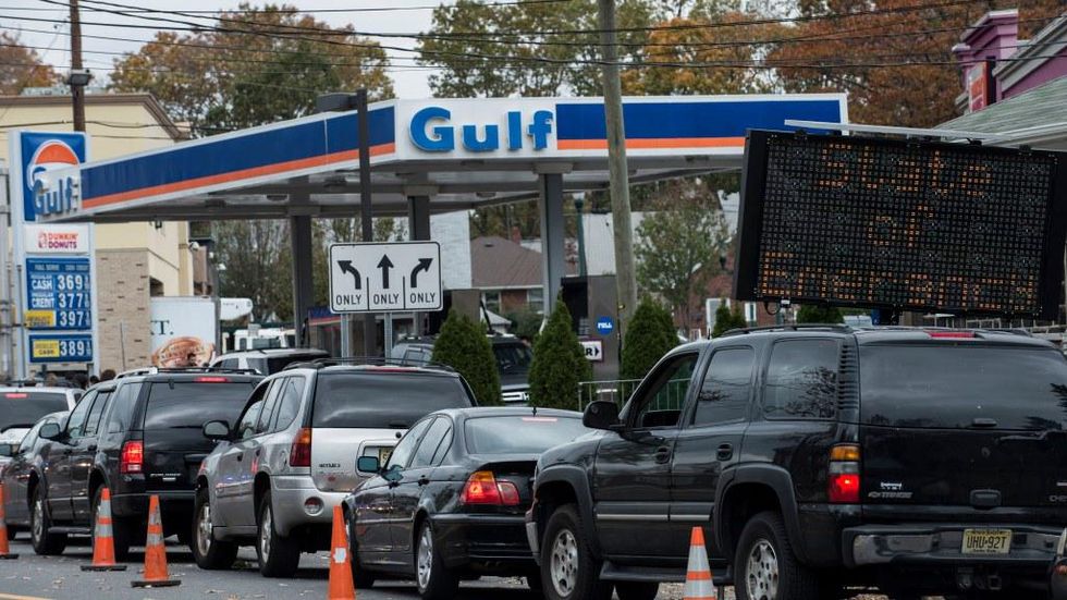 gas station line