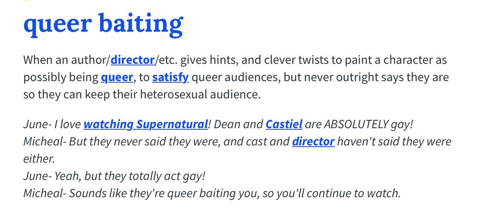 queerbaiting supernatural harry potter