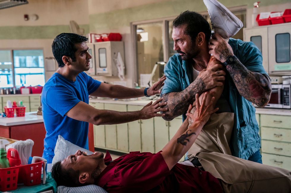 In "Stuber," Dave Bautista and Kumail Nanjiani Rideshare the Laughs