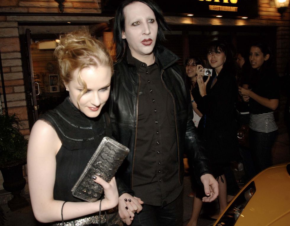 Evan Rachel Wood and Marilyn Manson