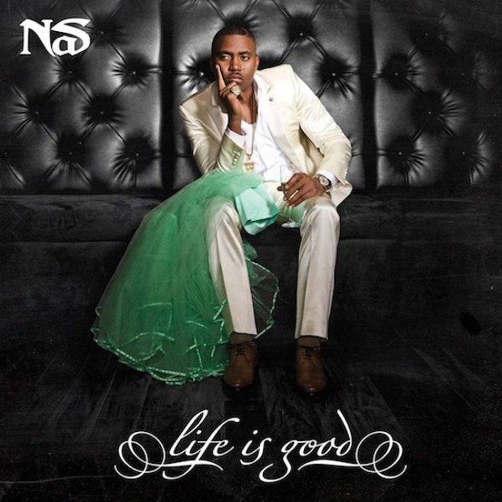 "Life Is Good" album cover with Nas