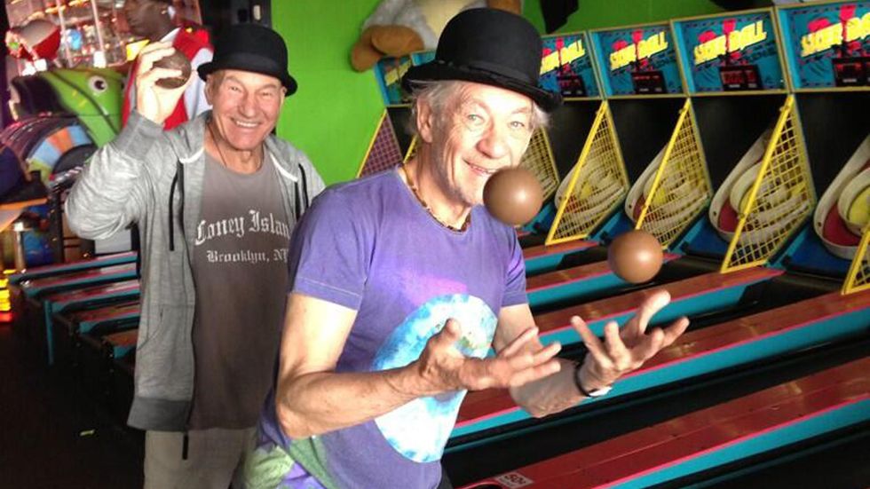 Patrick Stewart and Ian McKellen in Coney Island