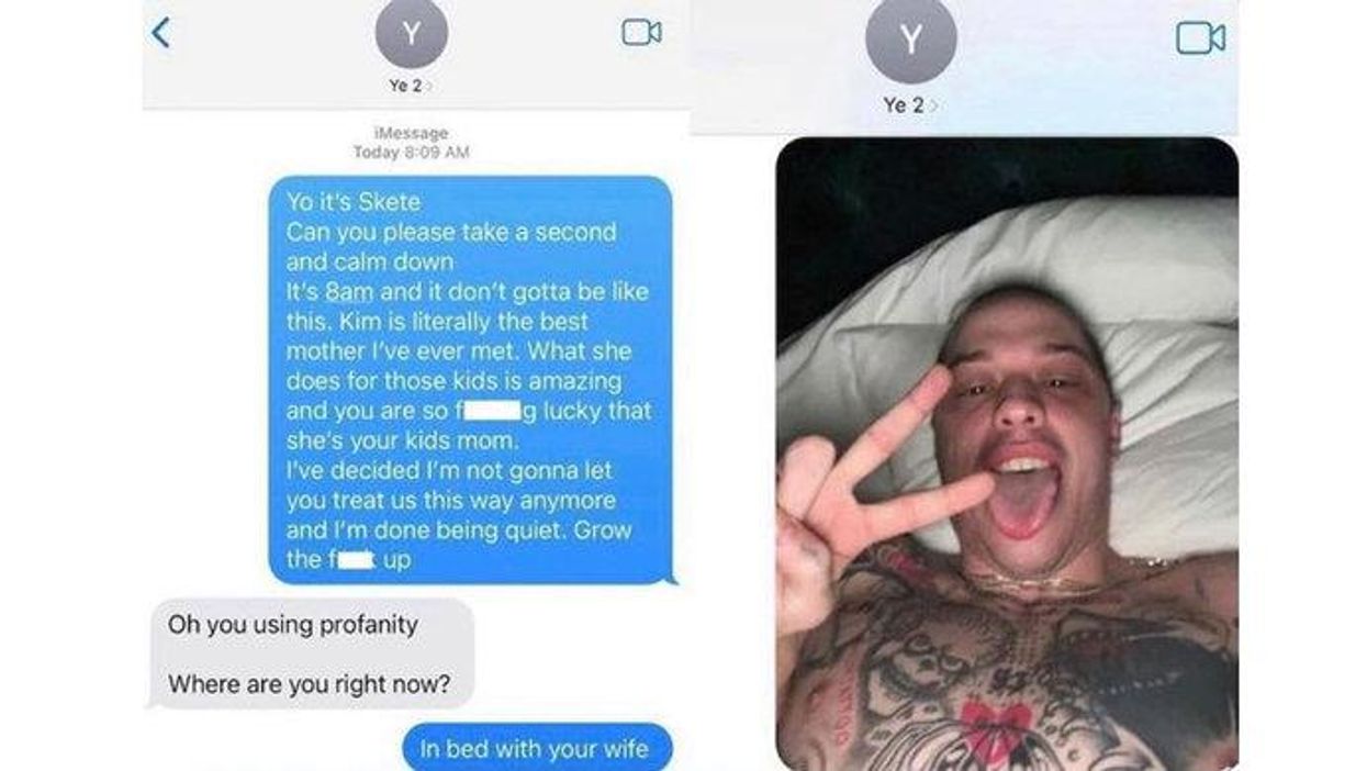 Texts between Pete Davidson and Kanye West