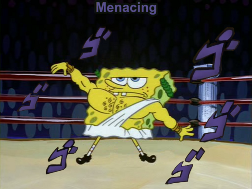 Spongebob menacing