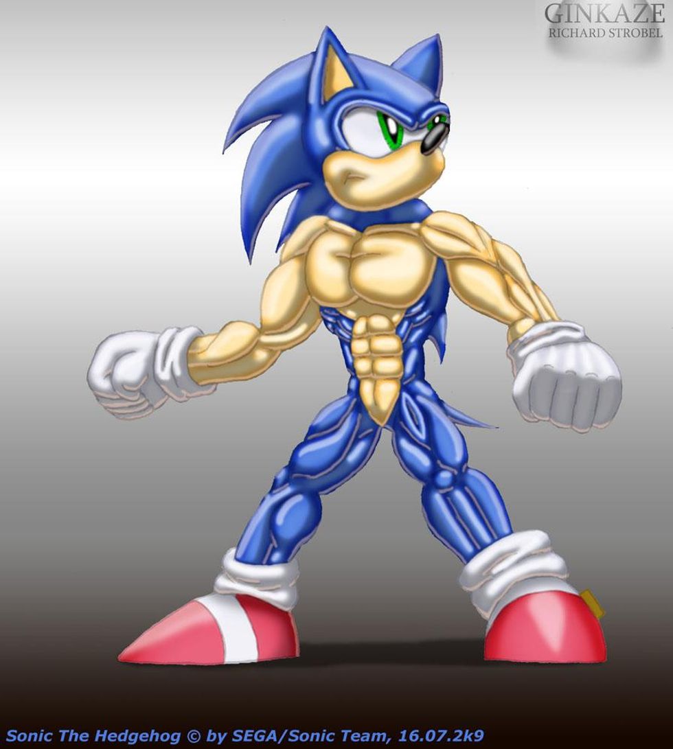 Buff sonic the hedgehog