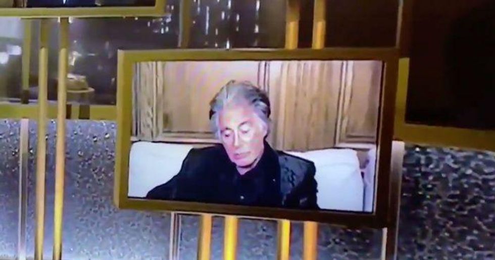 Al Pacino appearing to be asleep